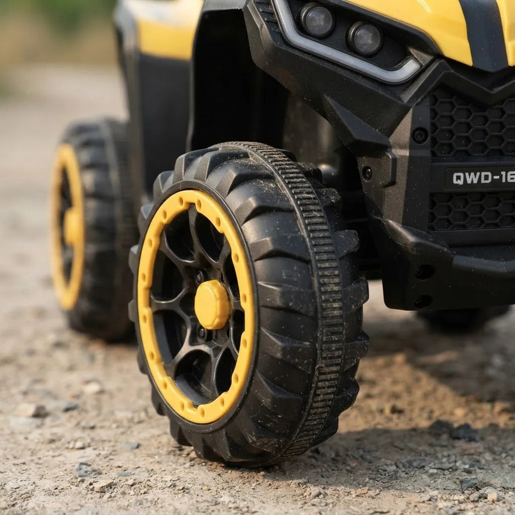 Cuatrimoto eléctrica Carro Montable Niños Amarillo Control Remoto