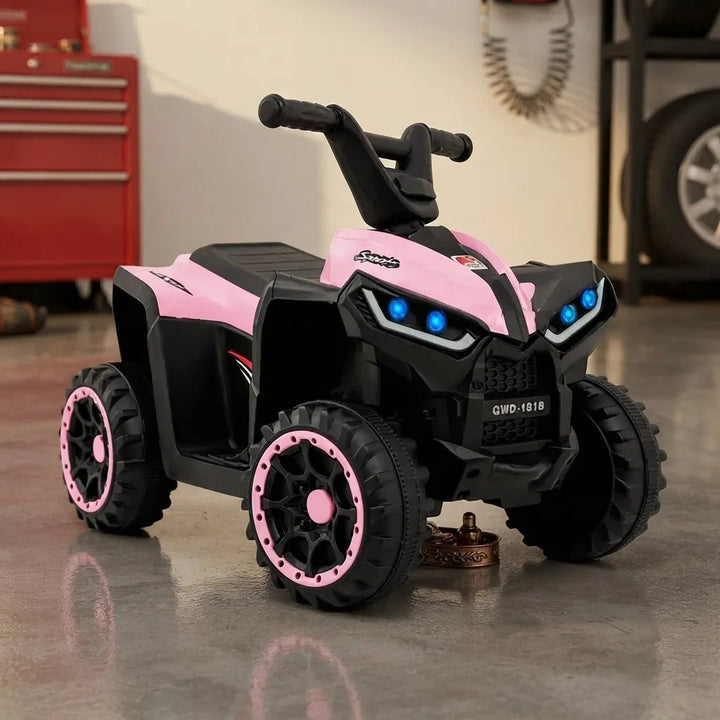 Cuatrimoto eléctrica Carro Montable Niños Rosado Control Remoto