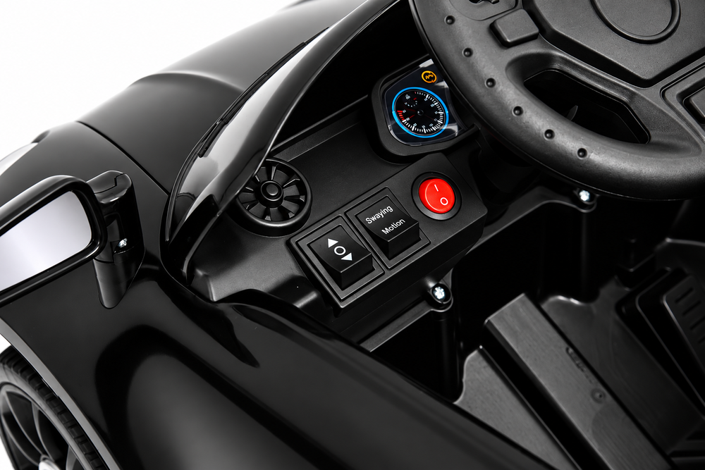Carro Montable Tipo Porsche Sonidos Y Luces Negro Niños