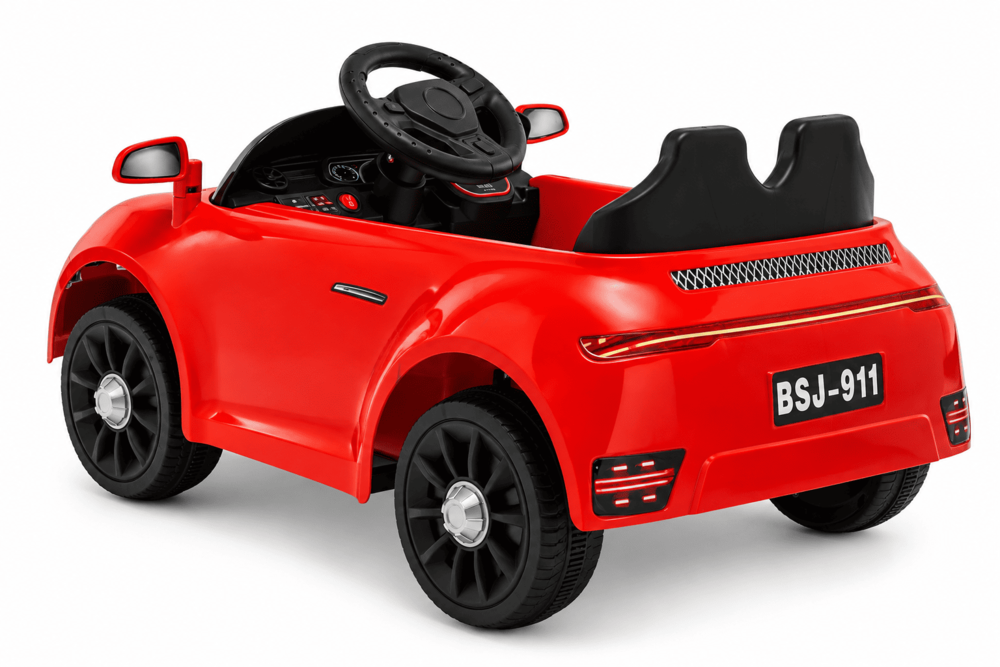 Carro Montable Tipo Porsche Sonidos Y Luces Rojo Niños