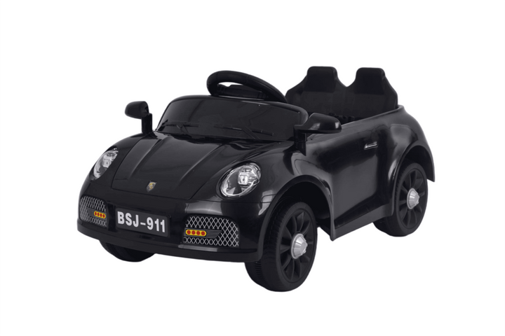 Carro Montable Tipo Porsche Sonidos Y Luces Negro Niños