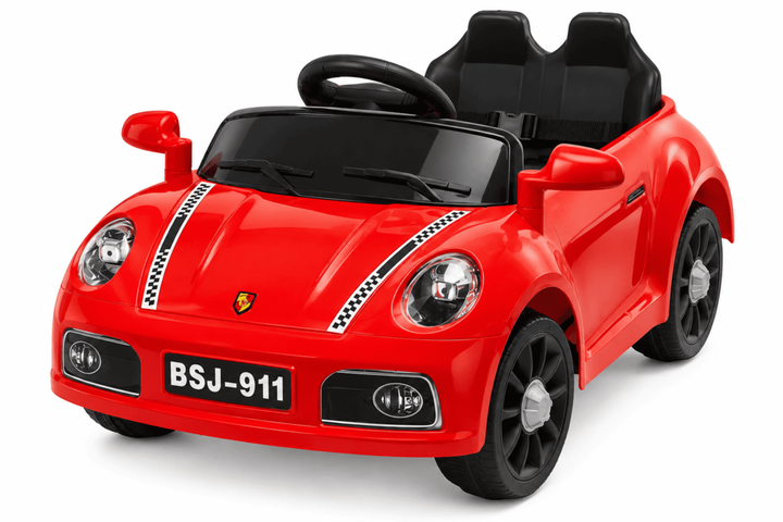 Carro Montable Tipo Porsche Sonidos Y Luces Rojo Niños