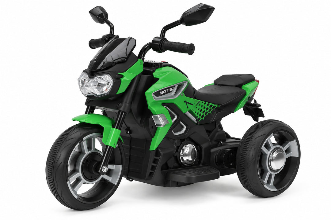 Moto Eléctrica Deportiva 6v Sonidos Y Luces Verde Niños