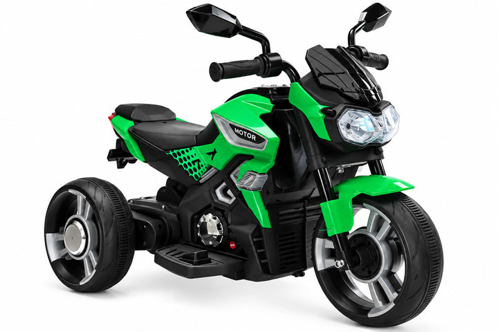 Moto Eléctrica Deportiva 6v Sonidos Y Luces Verde Niños