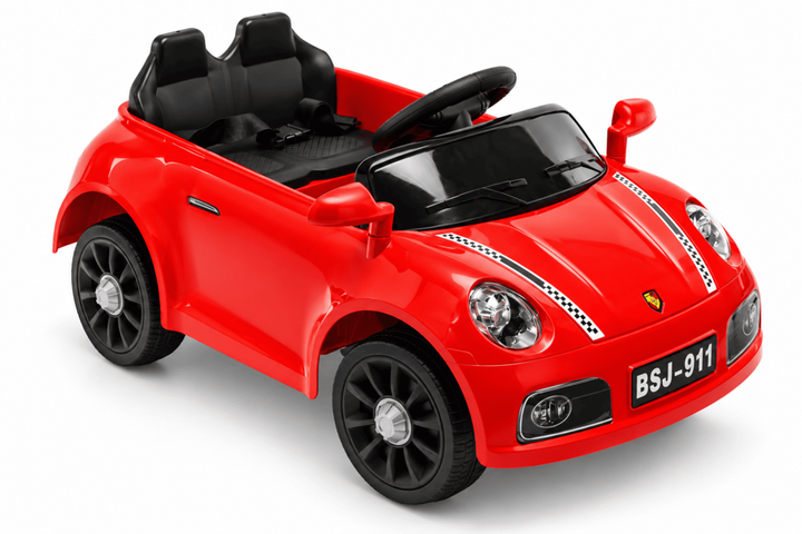 Carro Montable Tipo Porsche Sonidos Y Luces Rojo Niños