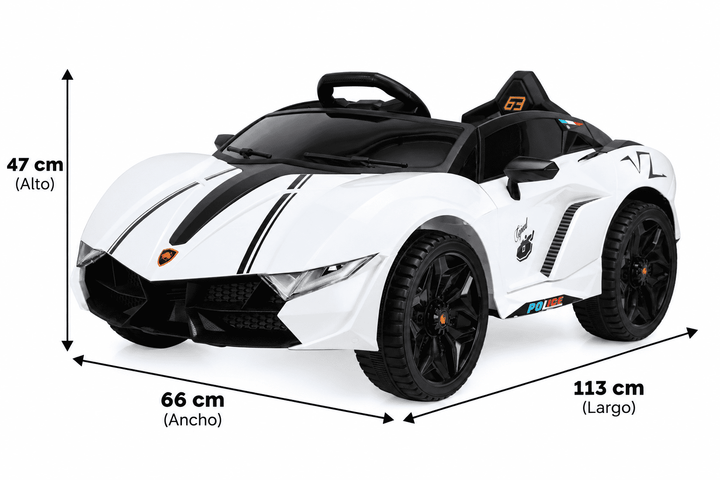 Carro Montable 12v Tipo Lamborghini Sonidos Y Luces Niños