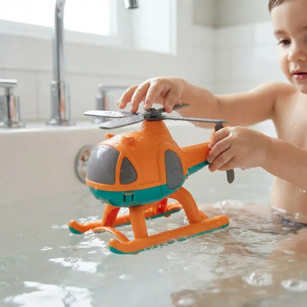 Juguetes Helicóptero Naranja Para Niños