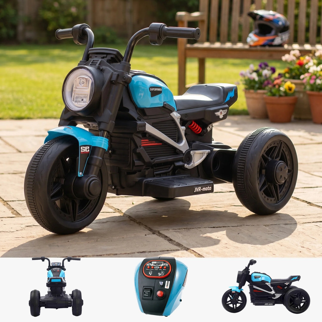 Moto Eléctrica Montable Sonidos Y Luces Azul Niños