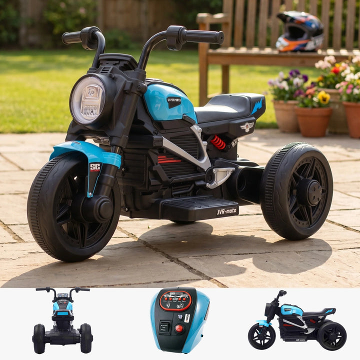 Moto Eléctrica Montable Sonidos Y Luces Azul Niños